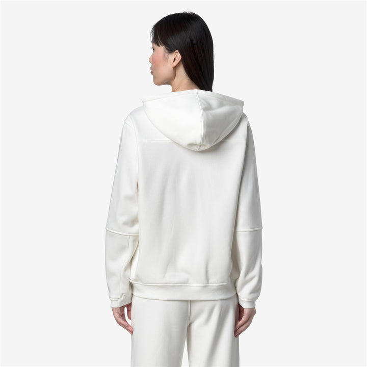 Felpa con cappuccio unisex bianca con zip intera per attività all'aperto 5