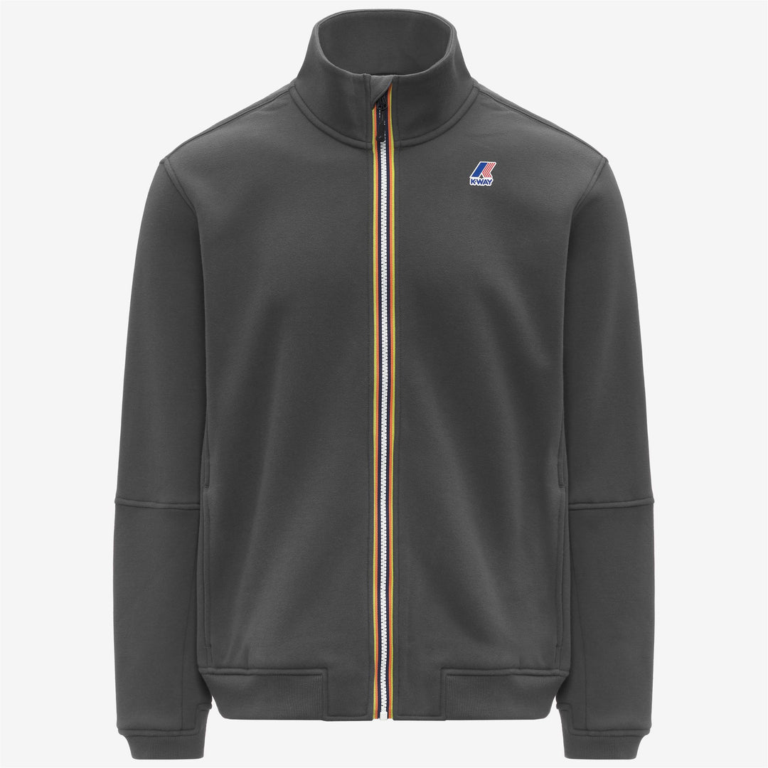 Grey unisex outdoor fleece jacket with full zip and pockets main