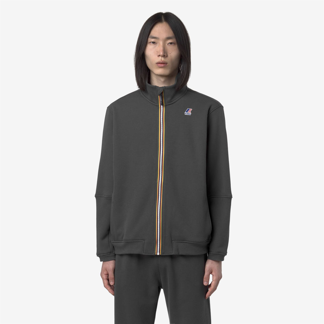 Grey unisex outdoor fleece jacket with full zip and pockets main