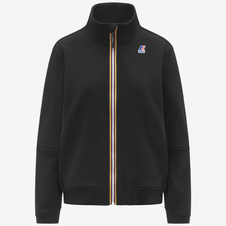 Giacca in pile nera unisex con cerniera completa per attività all'aperto 1