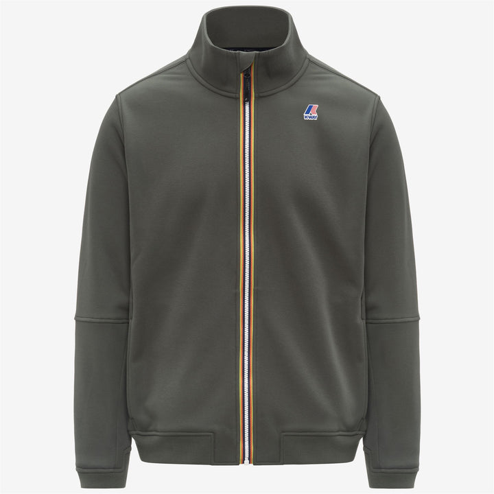 Chaqueta polar unisex verde para exteriores con cuello alto 1