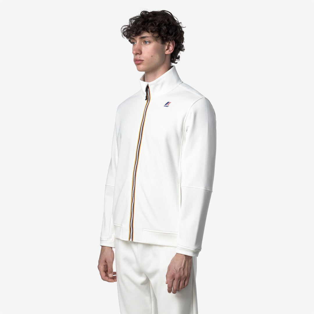 White unisex Brushed Cotton Blend Fleece Jacket main