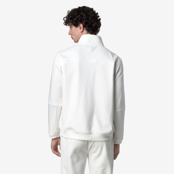 White unisex Brushed Cotton Blend Fleece Jacket 5