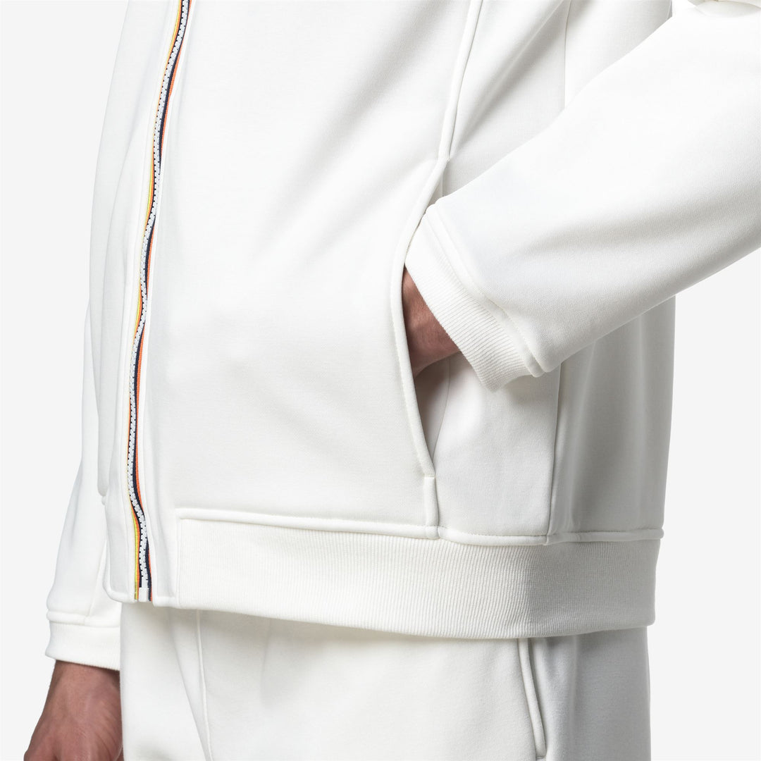 White unisex Brushed Cotton Blend Fleece Jacket main