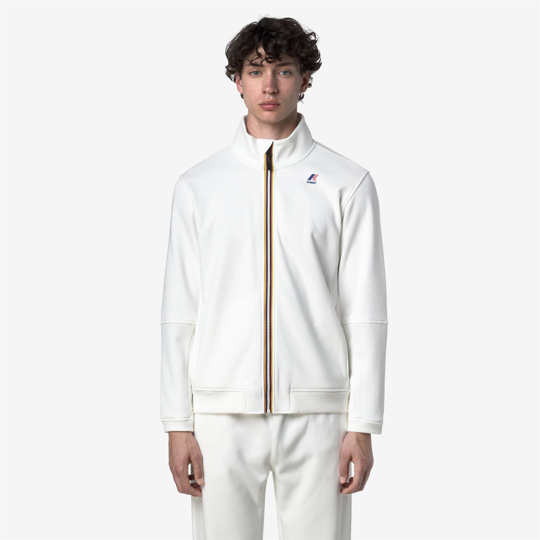 White unisex Brushed Cotton Blend Fleece Jacket main