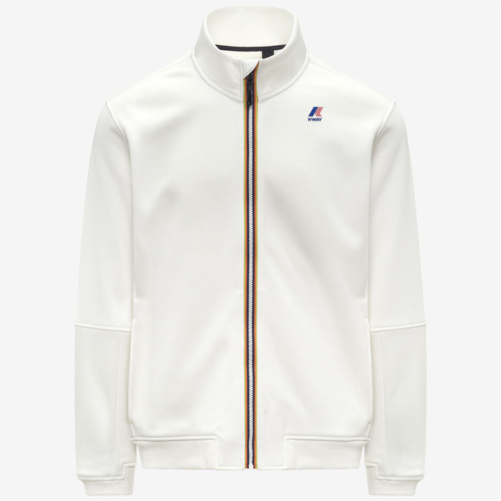 White unisex Brushed Cotton Blend Fleece Jacket 1