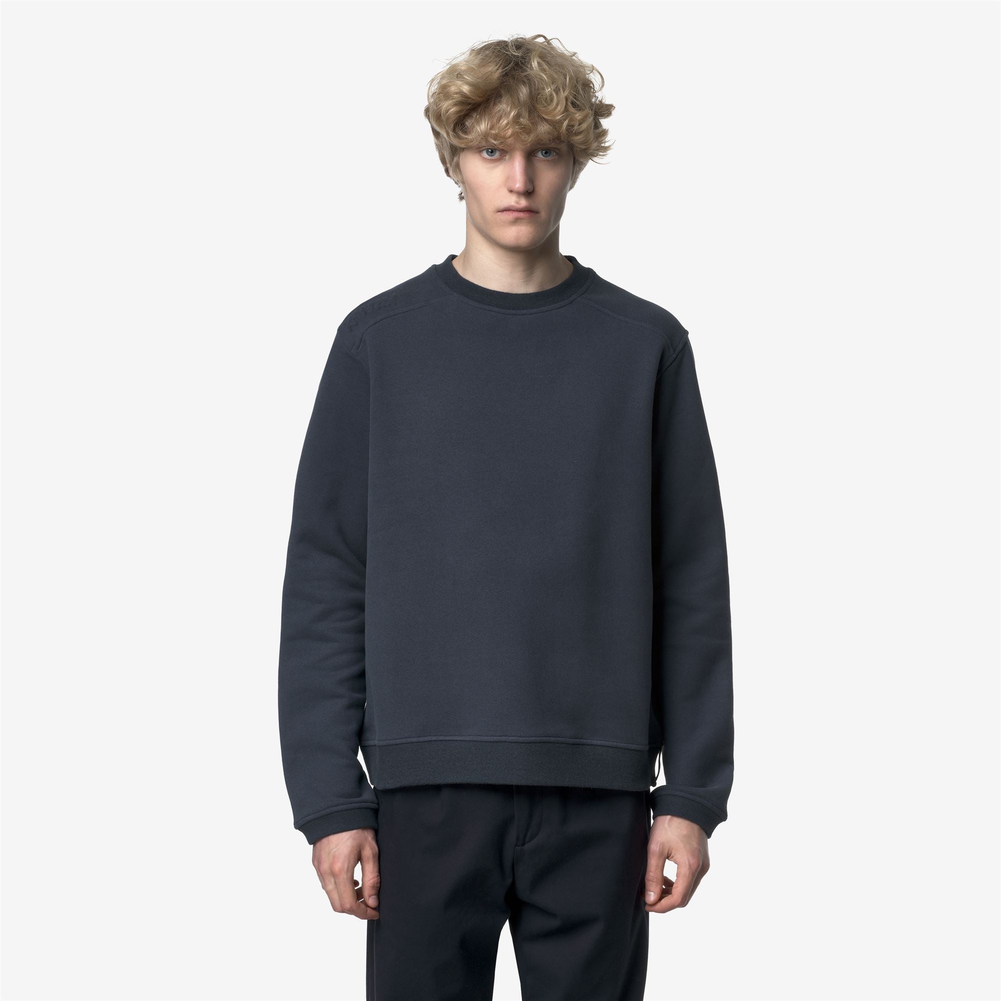Fleece_MAN_PERRUEL COTTON CASHMERE_Jumper_Blue Airforce - Commercial 4