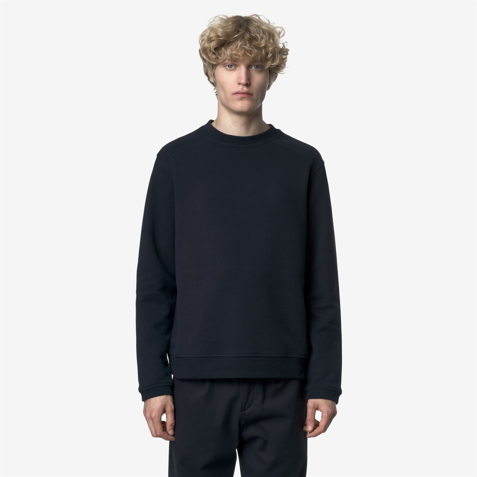 Fleece_MAN_PERRUEL COTTON CASHMERE_Jumper_Blue Depth - Commercial 4