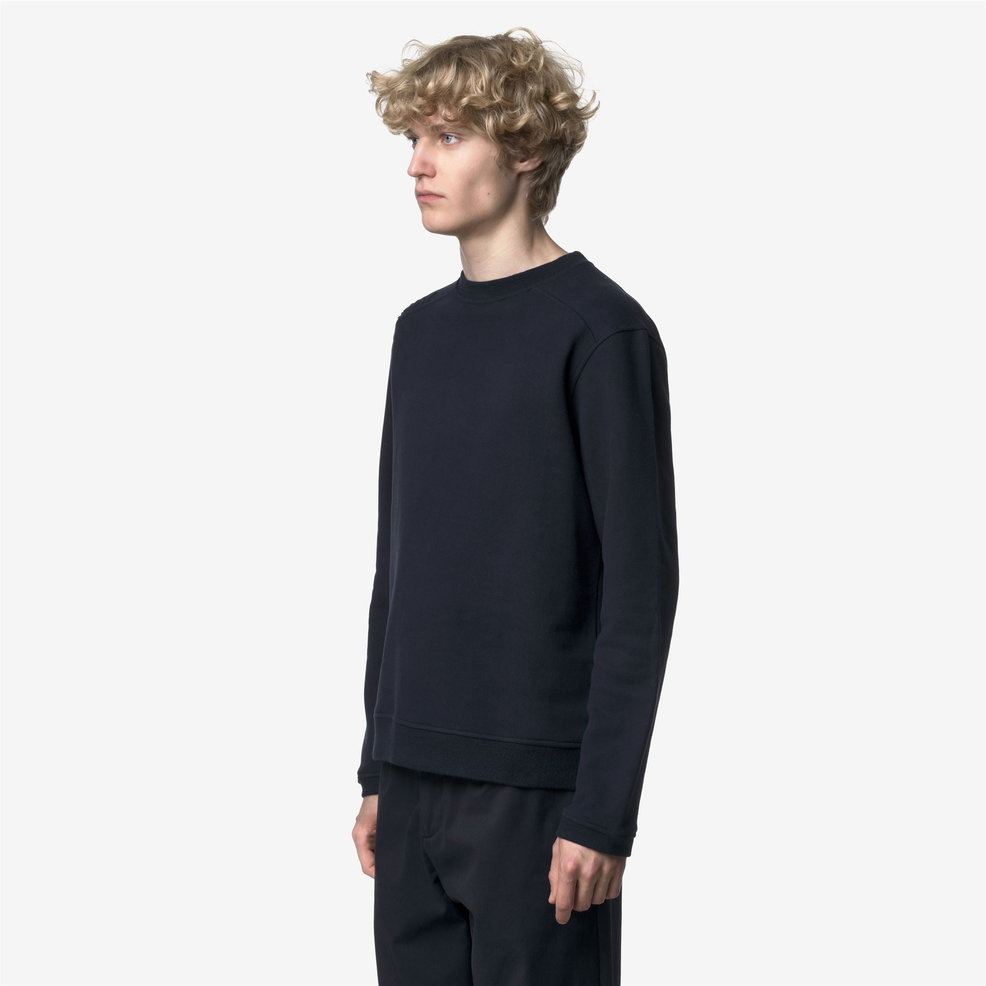 Fleece_MAN_PERRUEL COTTON CASHMERE_Jumper_Blue Depth - Commercial 5