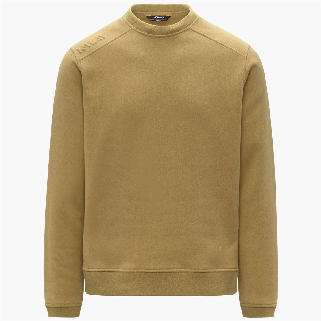Beige Men's Cotton Cashmere Crewneck Sweatshirt 01