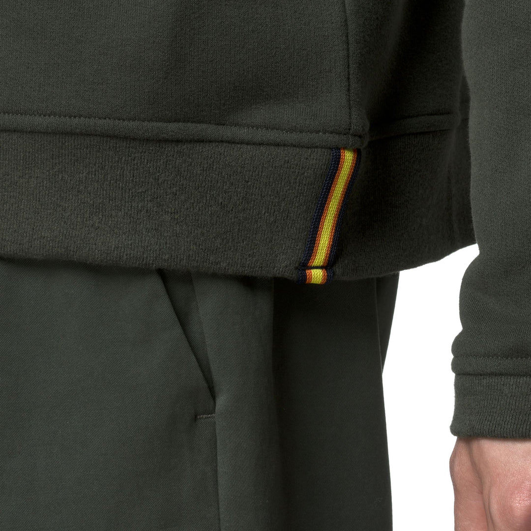 Green black Men's Cotton Cashmere Crewneck Fleece Jumper main