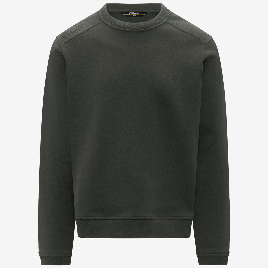 Green black Men's Cotton Cashmere Crewneck Fleece Jumper 01