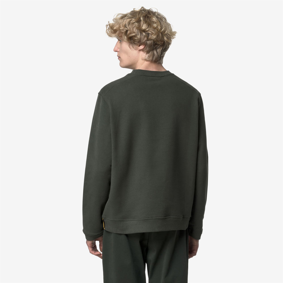 Green black Men's Cotton Cashmere Crewneck Fleece Jumper main