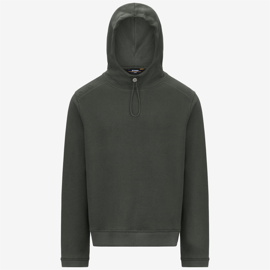Fleece_MAN_LORLEAU COTTON CASHMERE_Hoodie_GREEN BLACKISH - Commercial 1