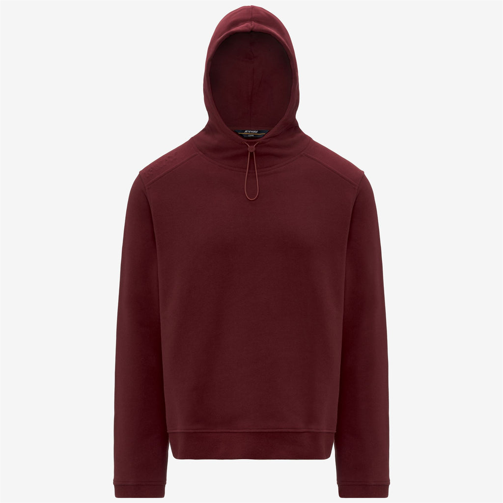 Fleece_MAN_LORLEAU COTTON CASHMERE_Hoodie_Red Syrah - Commercial 1