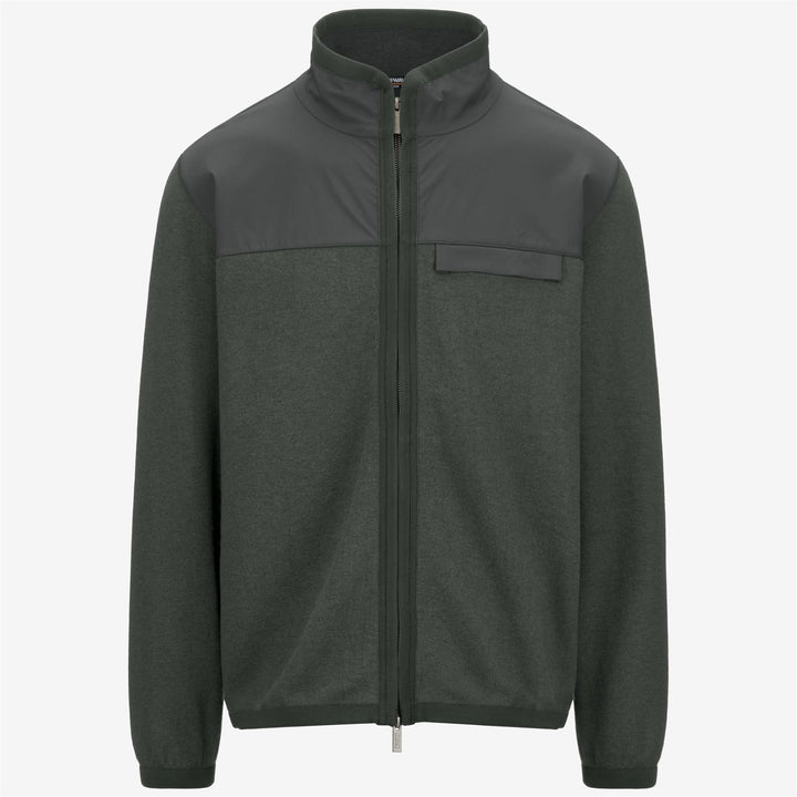 NOYERS WOOL NYLON MIX - Fleece - Maglia - Uomo - GREEN BLACKISH-BLUE AIRFORCE 1