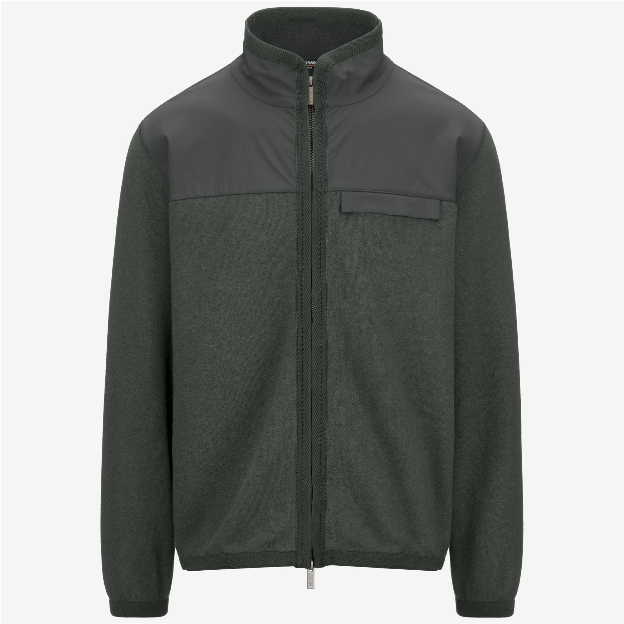 Fleece_MAN_NOYERS WOOL NYLON MIX_Pull Over_GREEN BLACKISH  - Blue Airforce - Commercial 1