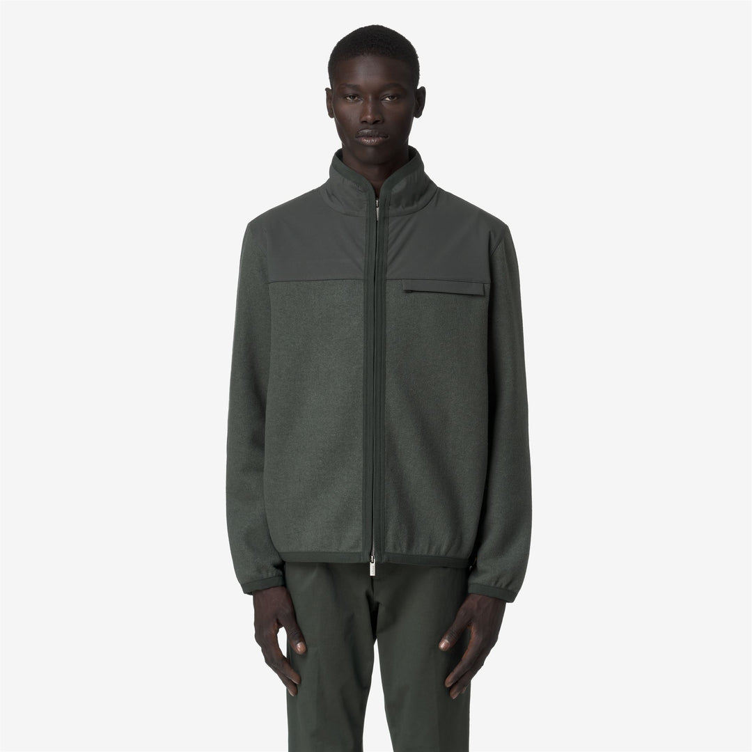 NOYERS WOOL NYLON MIX - Fleece - Maglia - Uomo - GREEN BLACKISH-BLUE AIRFORCE main