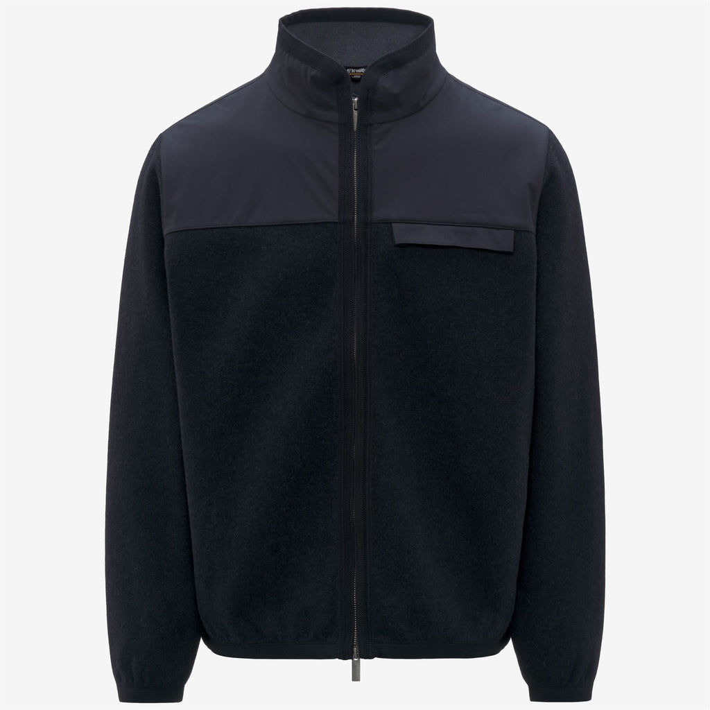 Fleece_MAN_NOYERS WOOL NYLON MIX_Pull Over_Blue Depth - Blue Airforce - Commercial 1