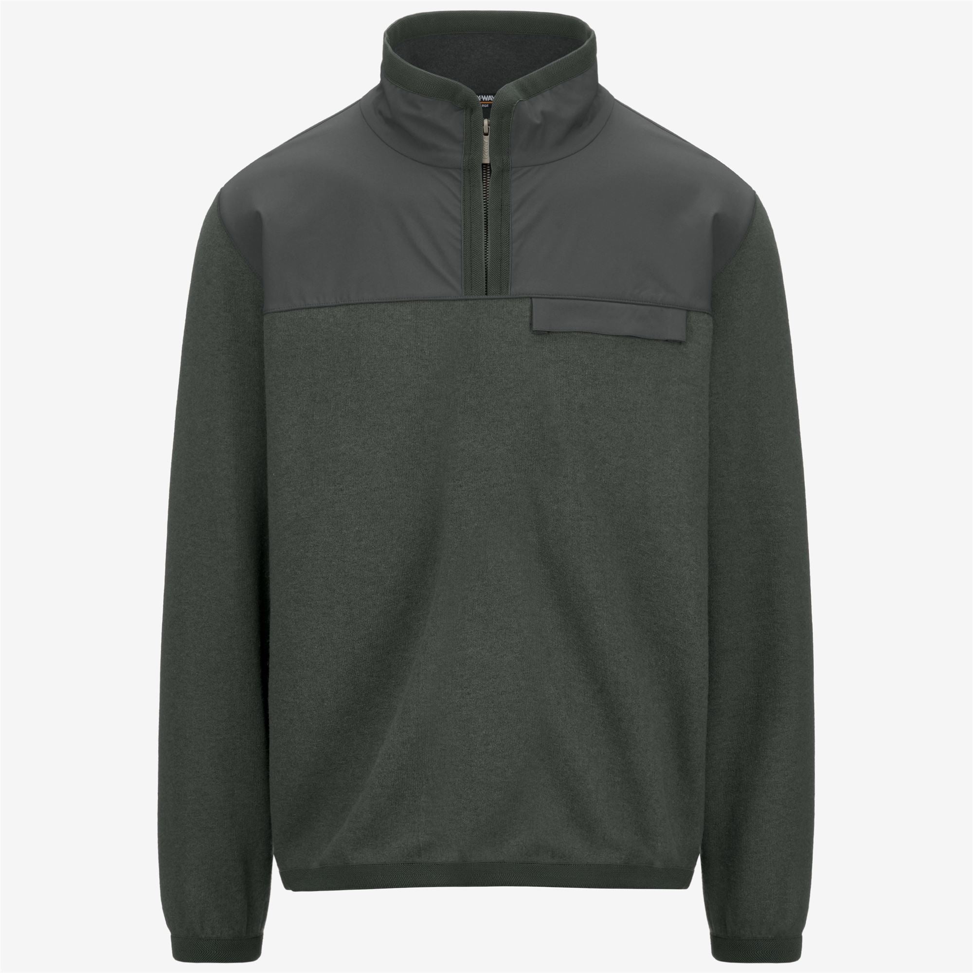 Fleece_MAN_FLEURY WOOL NYLON MIX_Pull Over_GREEN BLACKISH  - Blue Airforce - Commercial 1