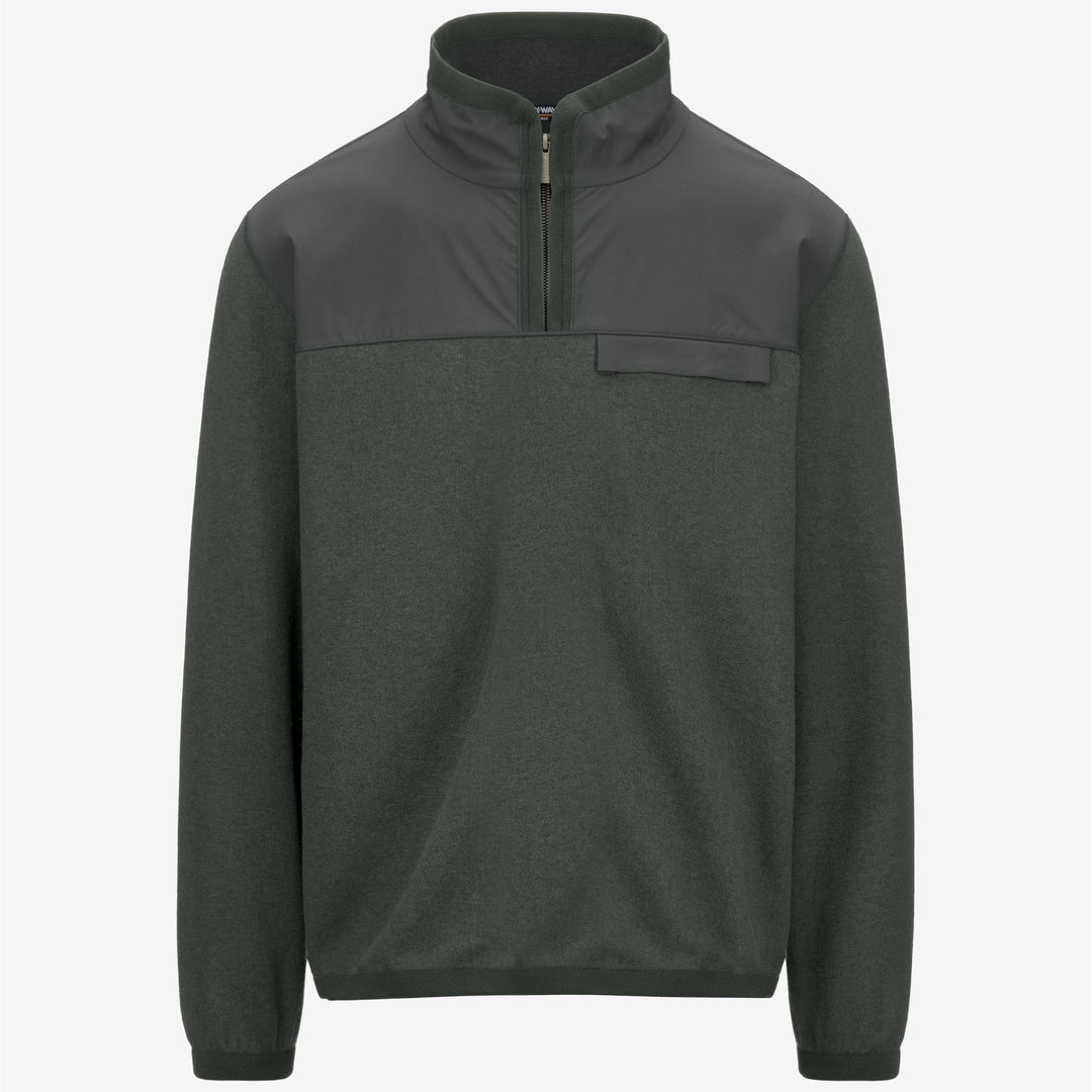 FLEURY WOOL NYLON MIX - Fleece - Pull  Over - Man - GREEN BLACKISH-BLUE AIRFORCE 01