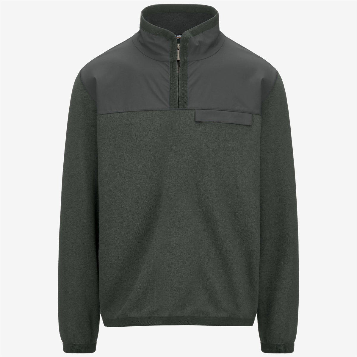 Fleece_MAN_FLEURY WOOL NYLON MIX_Pull Over_GREEN BLACKISH  - Blue Airforce - Commercial 1