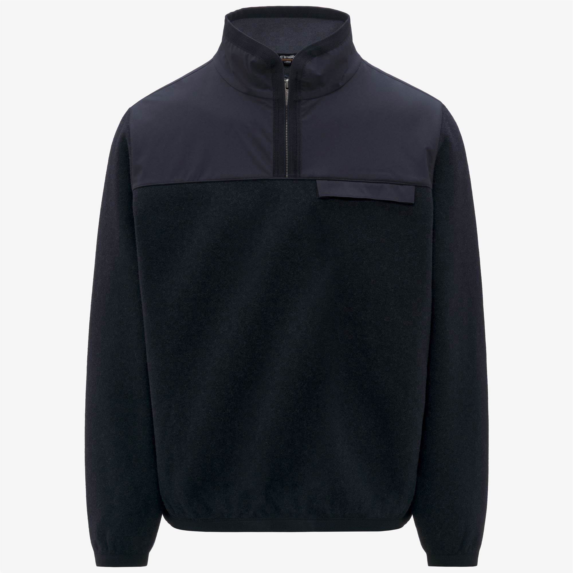 Fleece_MAN_FLEURY WOOL NYLON MIX_Pull Over_Blue Depth - Blue Airforce - Commercial 1