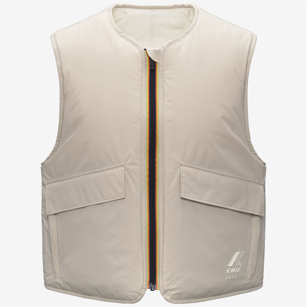 Grey unisex K-WAY x Sœur Padded Vest with Pockets 02