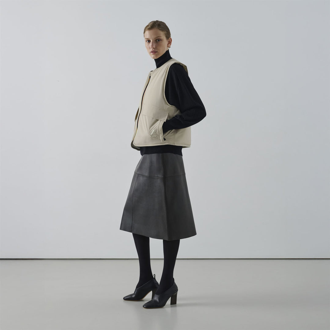 Chaleco acolchado unisex gris K-WAY x Sœur con bolsillos main