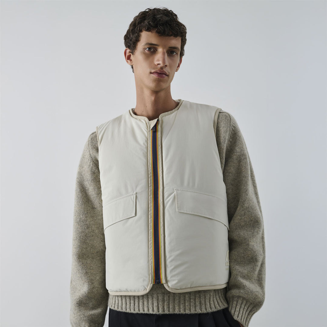 Chaleco acolchado unisex gris K-WAY x Sœur con bolsillos main