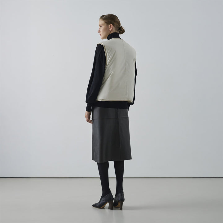 Chaleco acolchado unisex gris K-WAY x Sœur con bolsillos 7