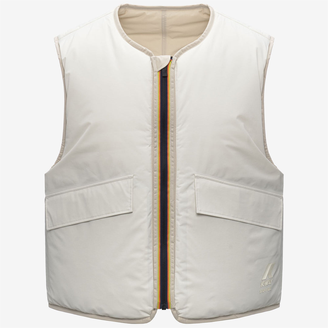 Grey unisex K-WAY x Sœur Padded Vest with Pockets 01