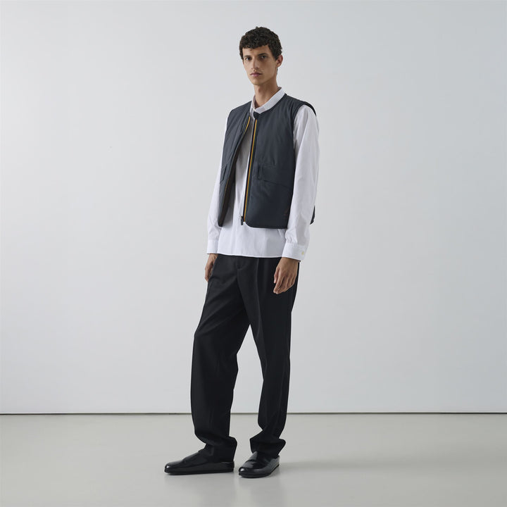 Chaleco unisex acolchado cortavientos negro con bolsillos 5