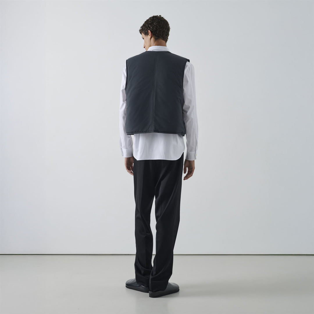 Chaleco unisex acolchado cortavientos negro con bolsillos main