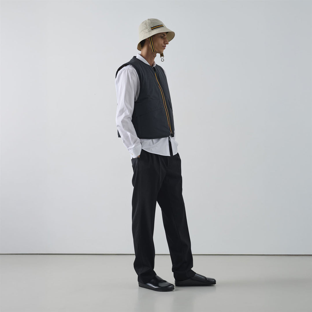 Chaleco unisex acolchado cortavientos negro con bolsillos main