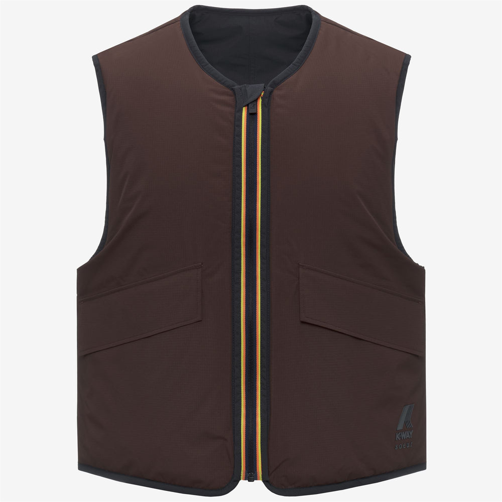 Black unisex Padded Windproof Vest with Pockets 02