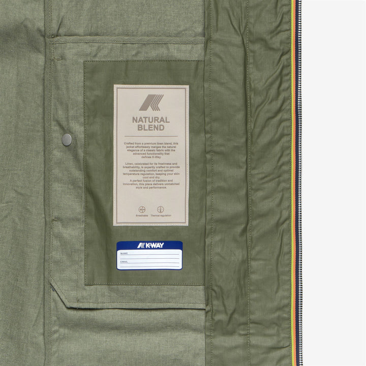 HORIEN NATURAL BLEND - Jackets - Long - Woman - GREEN LICHEN COMBO 2