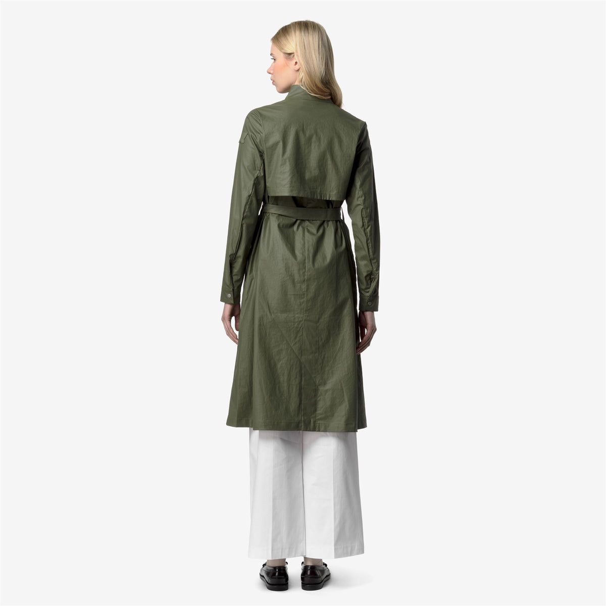 Jackets_Woman_HORIEN NATURAL BLEND_Long_GREEN LICHEN COMBO - Green Lichen - Commercial 6