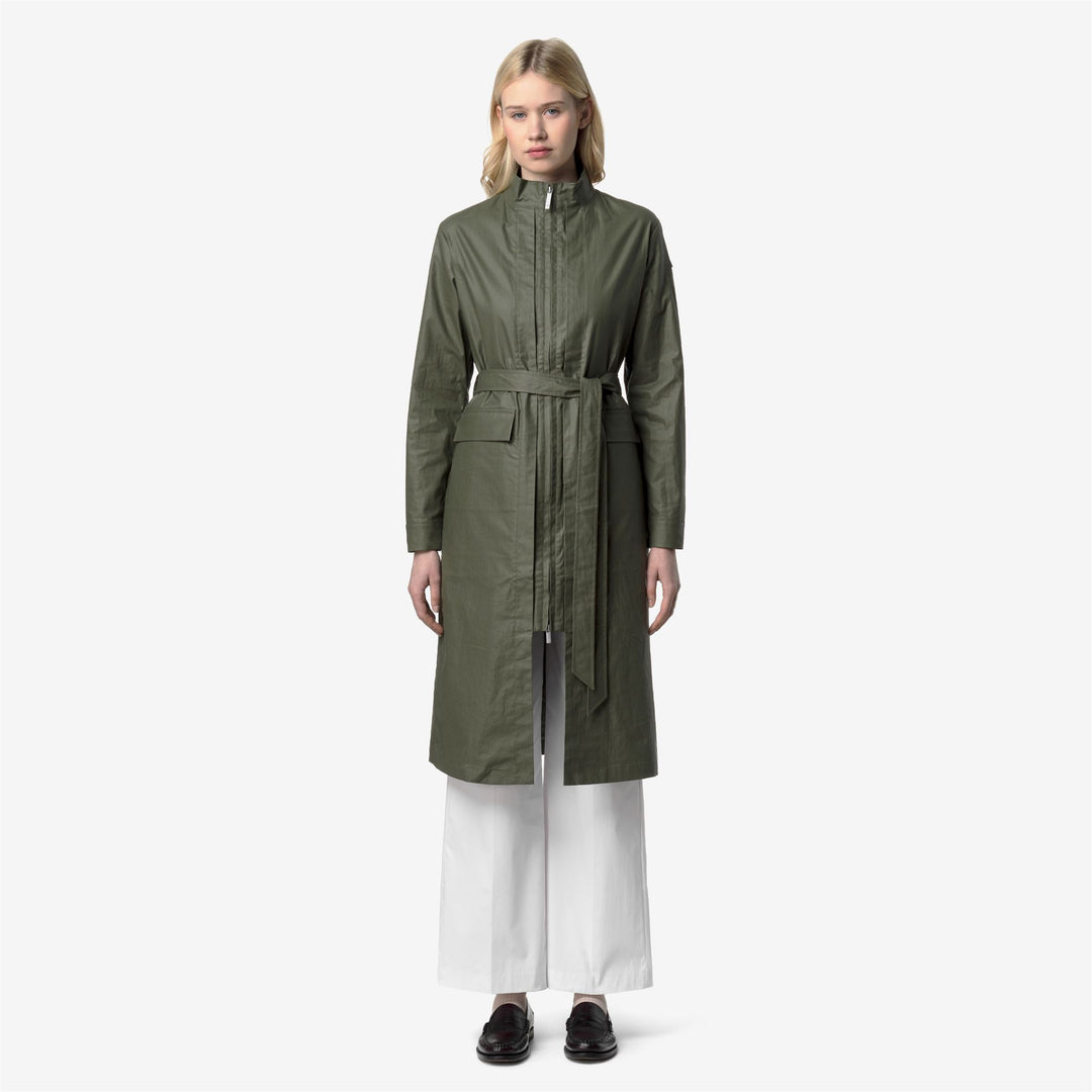 HORIEN NATURAL BLEND - Jackets - Long - Woman - GREEN LICHEN COMBO main