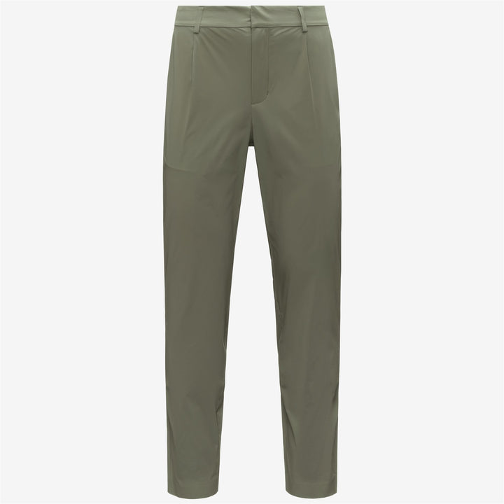 Pantalones chinos elásticos ligeros de color verde liquen para hombre para verano 1