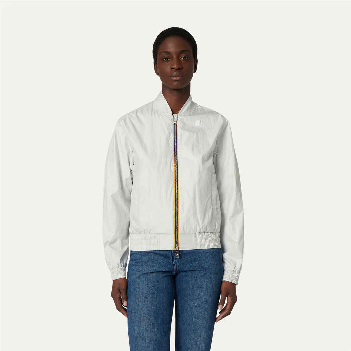 Jackets_WOMAN_AMAURETTE IRIDESCENT METAL NY_Short_White - Commercial 4