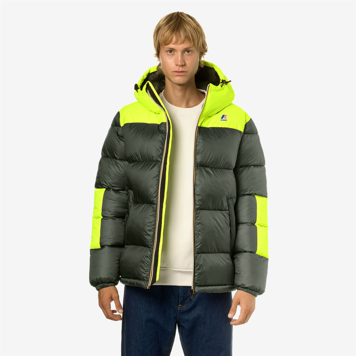 Jackets_Unisex_LE VRAI 3.0 CLAUDE HEAVY WARM_Mid_Green Blackish-Yellow Fluo - Commercial 4