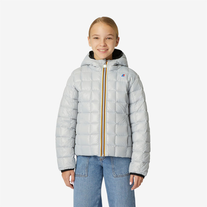 Giubbotto Invernale Reversibile Grigio Nero Bambina per Estreme Temperature 4