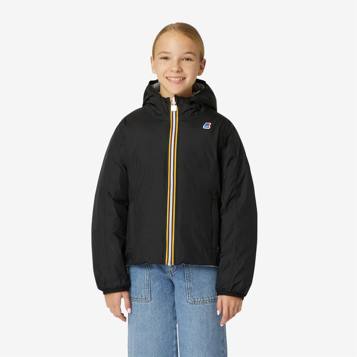 Giubbotto Invernale Reversibile Grigio Nero Bambina per Estreme Temperature 1