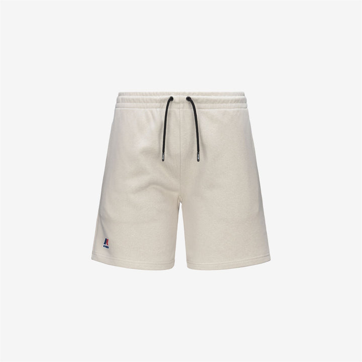 Pantaloni Corti Sportivi Unisex Leggeri in Cotone Fleece Beige Grigio 1