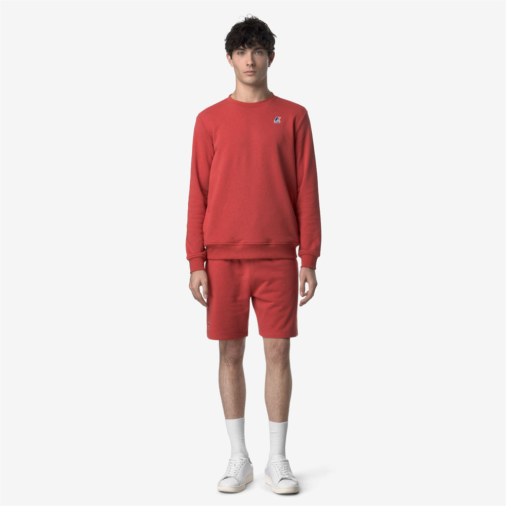 Brown Red Unisex City Sport Shorts with Elastic Waistband 02