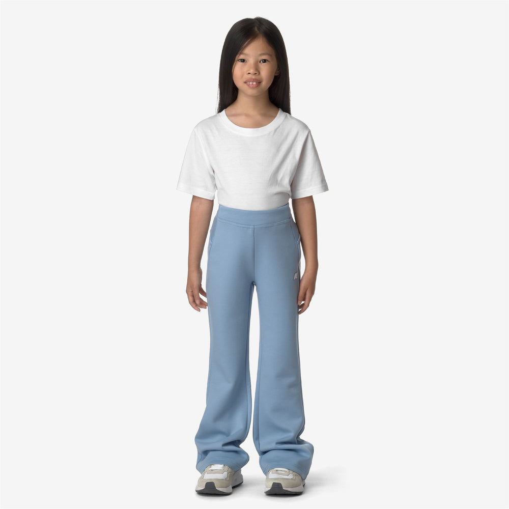 Blue Avio Girl's Warm Sport Trousers with Stretch Fabric 02