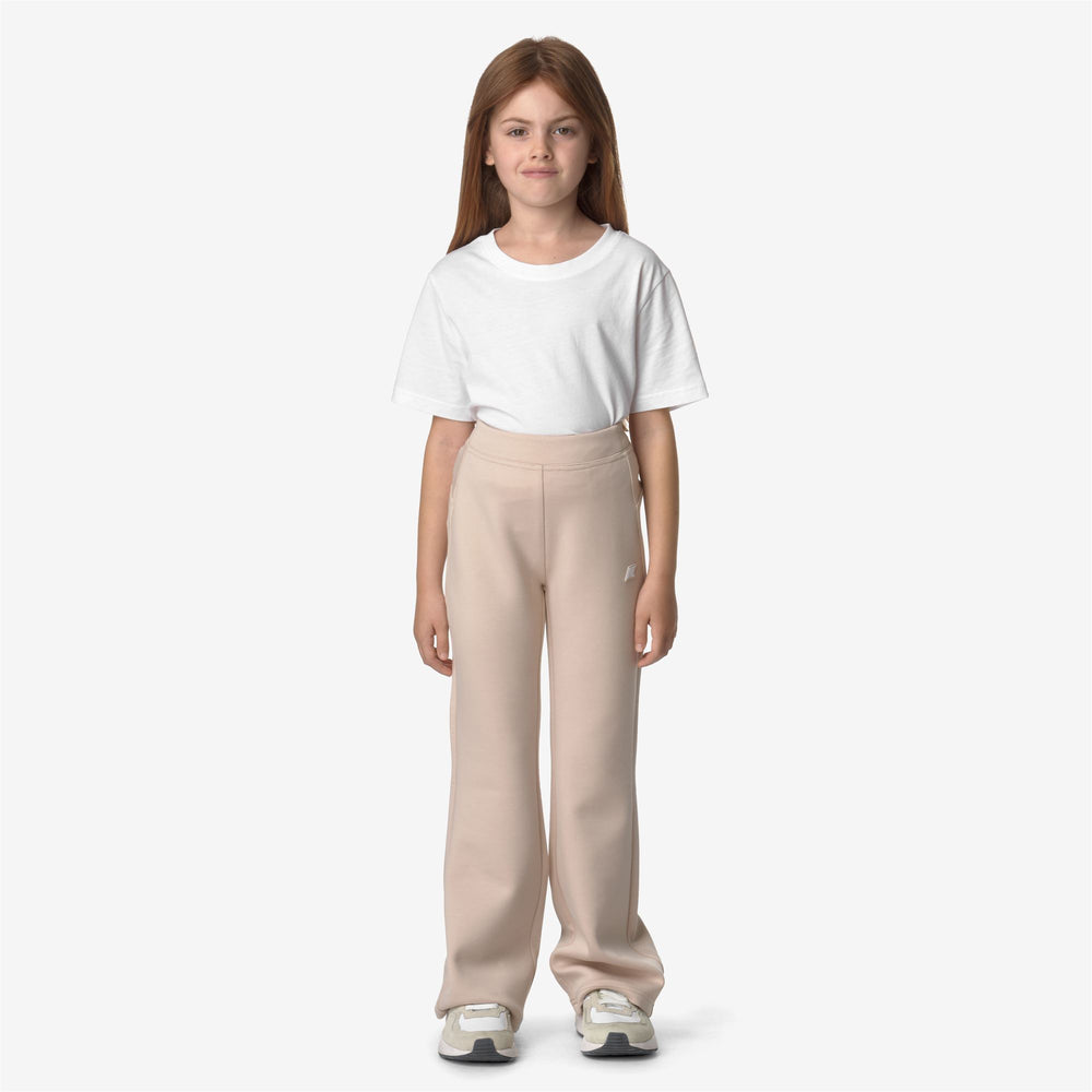 Pink Orange Girls Warm Sport Trousers with Stretch Fabric 02