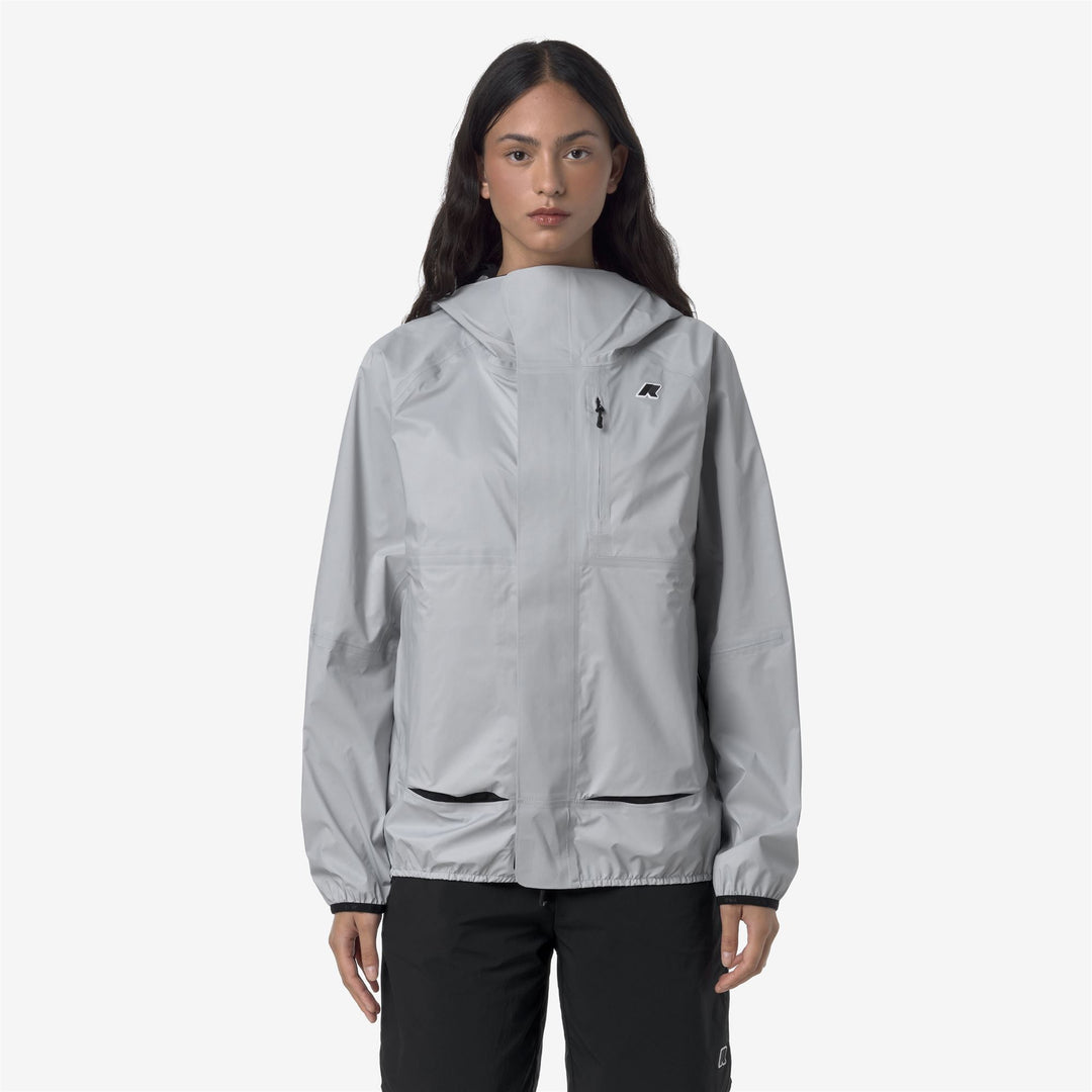 Chaqueta gris unisex para exteriores con tejido impermeable y transpirable main