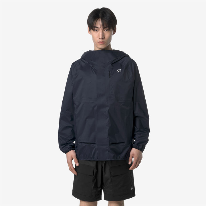 Chaqueta azul unisex para exteriores con tejido impermeable y transpirable 3